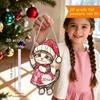 Wall Hanging Festive Art Colorful Acrylic Suncatcher, Stained Glass Style Christmas Ornaments, Santa Claus Cute Cat Ornaments Snowman Pattern