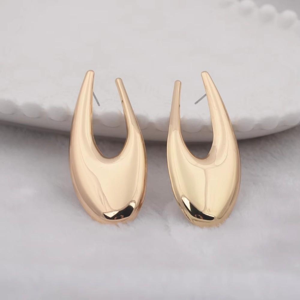 1 Pair Vintage Geometric Dangle Earrings Metal Minimalist Gold Earrings  Party
