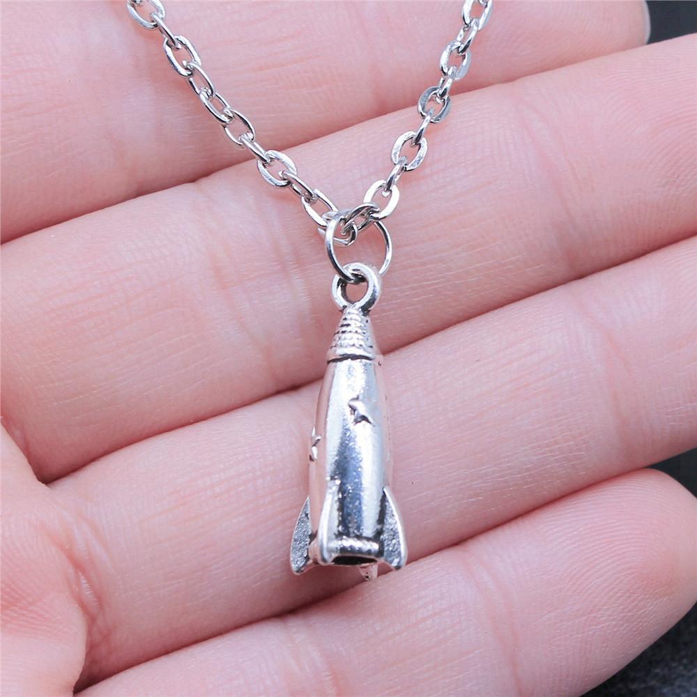 Halskette am Hals 43cm Kette Raumfahrt Reise Kinderschmuck Materialien QN066