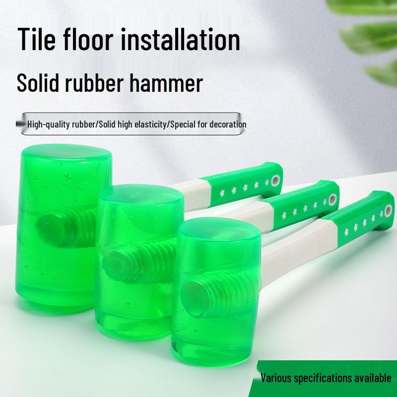Odorless Transparent Rubber Hammer for Tile Installation and Leveling