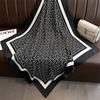 1 pcs 90cm twill scarf solid color lettered printed silk scarf simple large square sunblock shawl Russian headscarf