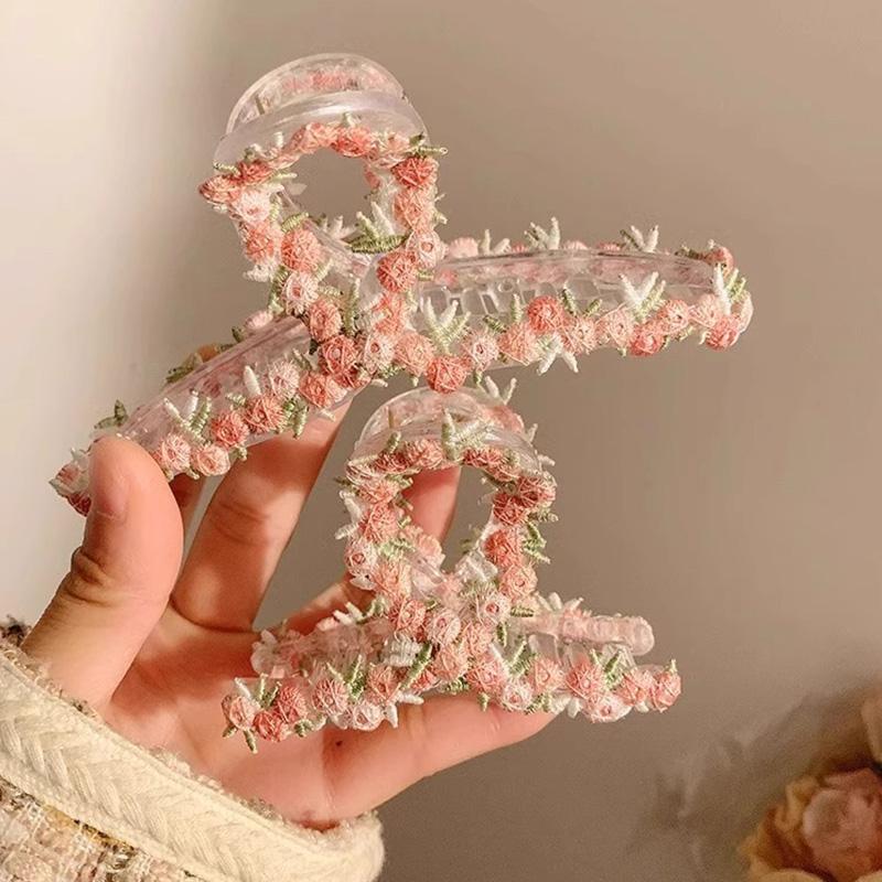New Pink Flower Star Heart Gemotric Hair Clip For Women Girls Sweet Hair Ornament Hairpin Hair Claw Fashion Hair Accessories