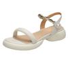 2025 new Chinese style national style summer new versatile simple casual thick sole with skirt open-toed sandals women