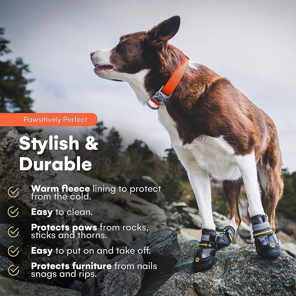 Pet Big Dog Shoes Winter Thickened Waterproof Outdoor Medium Large Dog Shoes Boots Outdoor Fleece Warming