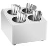 VidaXL Cutlery Holder 4 Grids Square Stainless Steel