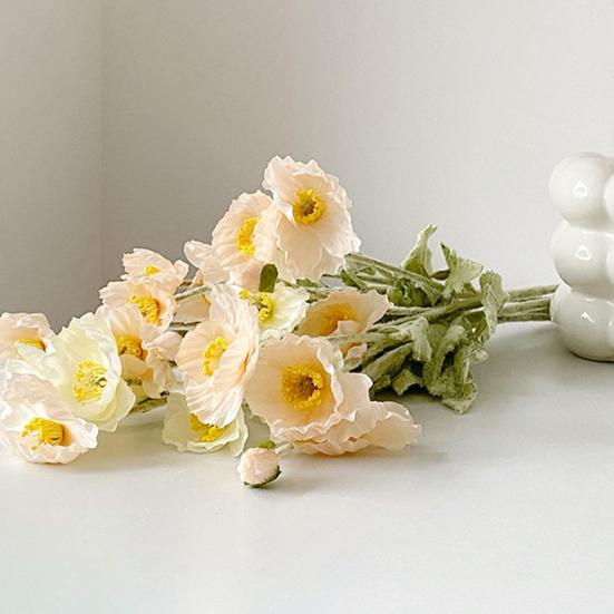 Artificial Flowers Faux Silk Flower Branch with Stems Real Touch Fake Flower Arrangement for Spring Home Kitchen Table Decor