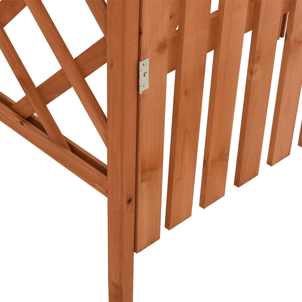 Vidaxl Pergola With Gate, 116X40X204 Cm, Solid Fir Wood