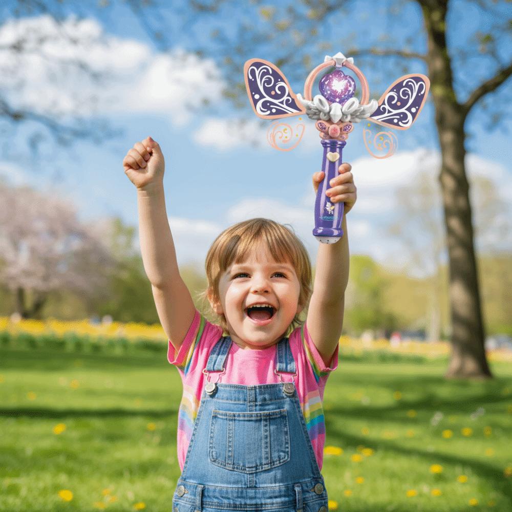With Light Fairy Wand Flash Rotating Princess Wand Light Sound Stick Christmas Halloween