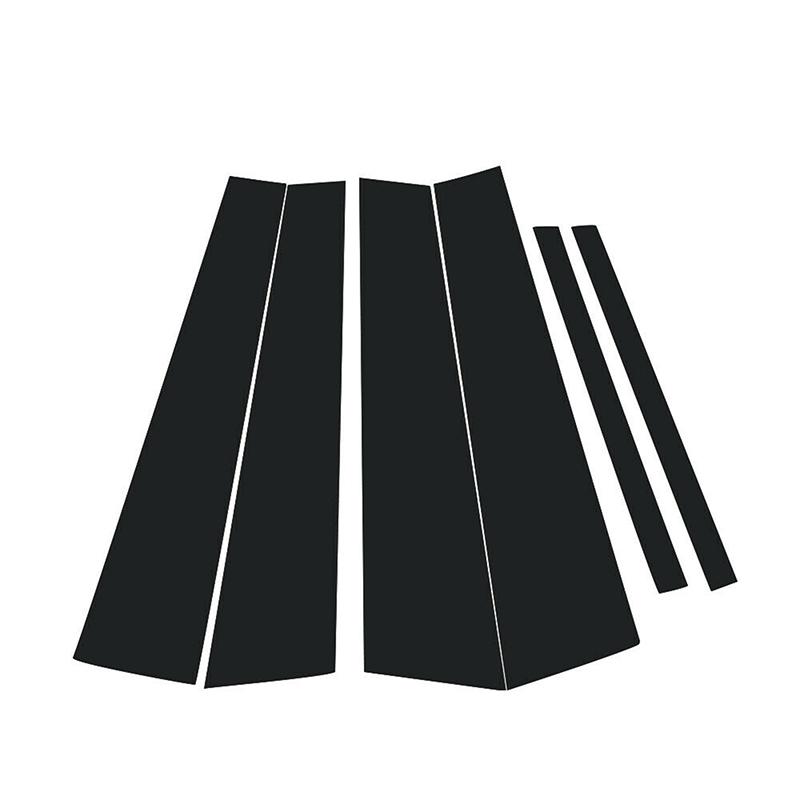 6Pcs Car Gloss Black Car Window B Pillar Post Trims Cover Stickers For Honda Accord Sedan 2013-2017 Auto Parts