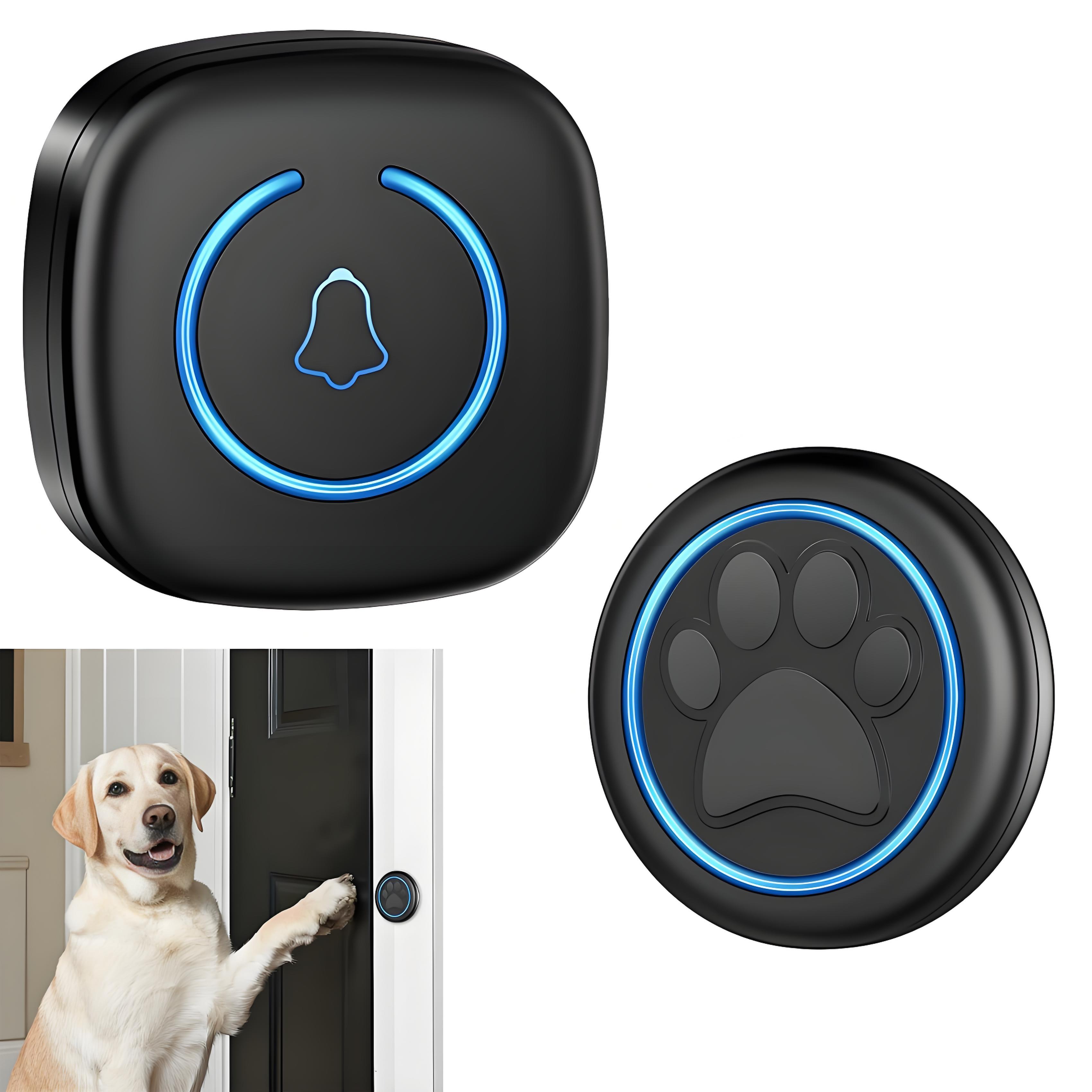 

Wireless Dog Doorbell for Potty Training | 1000ft Range & IP65 Weatherproof | Gentle Nose Tap Buttons + Customizable Alerts US Plug чёрный