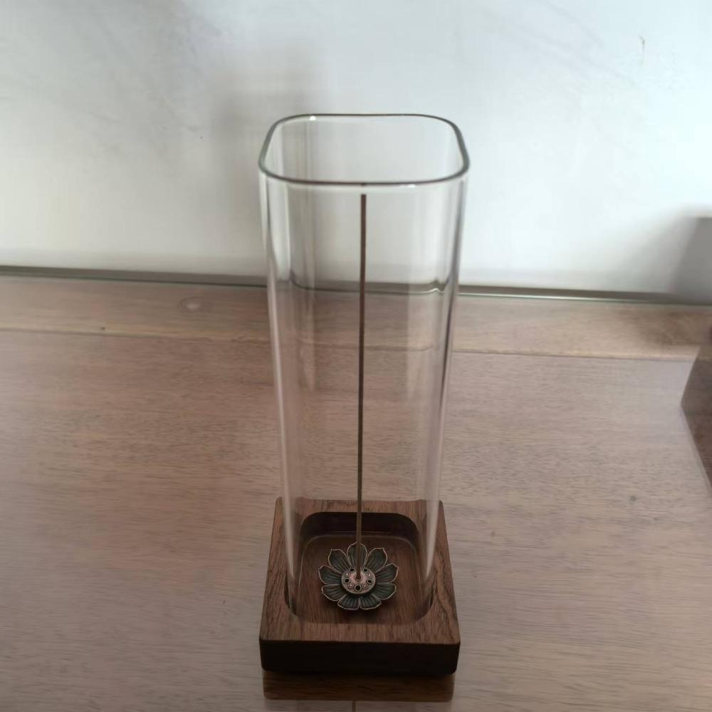 

Minimalist Incense Stick Stand Transparent Glass Ash Catcher Home Decor Style 2