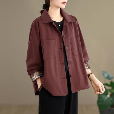 2026 Spring/Autumn Korean-Style Plus Size Flattering Women's Casual Windbreaker Jacket