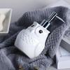 Bicuzat Ceramic White Owl Shaped Soap Dispenser with Plastic Pump, Body Lotion Soap Bottle, Hand Soap Dispenser for Bathroom Kitchen Countertop