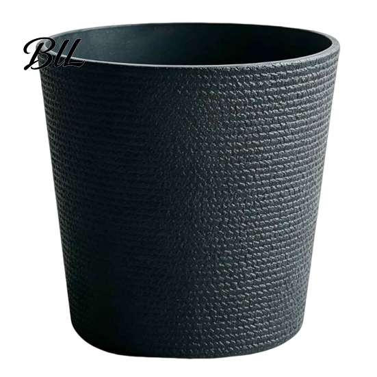 Lightweight Durable Plant Container Large Tall Resin Planter, Thickened Faux Stone Pot with Embossed Nordic Style Planter Texture, Modern Decorative