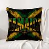 Flag Jamaica Flag Cushion Cover Natural Linen Pillowcase Set AllinOne Decor Cushion Cover for Sofa Bedroom Chair