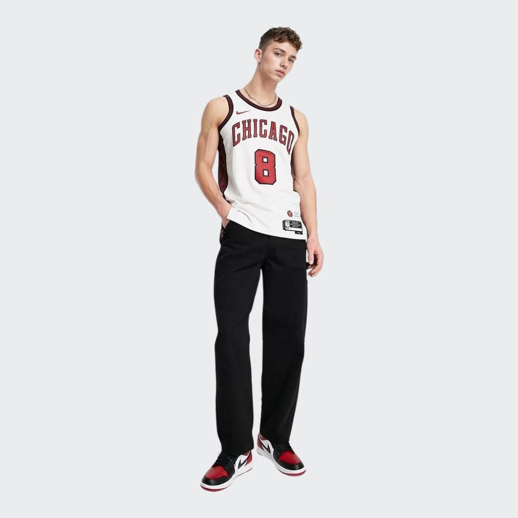 Nike NBA Zach Lavine Chicago Bulls Dri-FIT City Edition Jersey White/Red Unisex Streetwear DO9588-102
