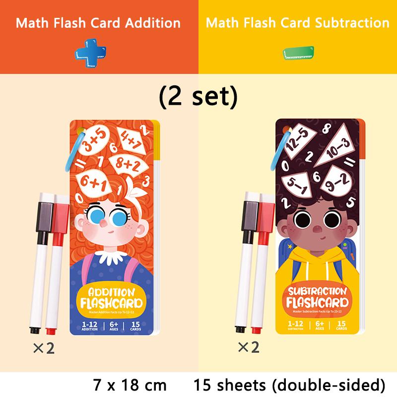 Mathematical Calculations Montessori Math Toy Beginners Practice Arithmetic Fraction Test Card Learning Tools for Primary School