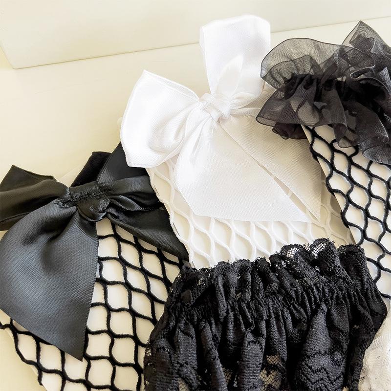 Women's Summer Thin Sexy Thin Fishing Net Bow Stockings