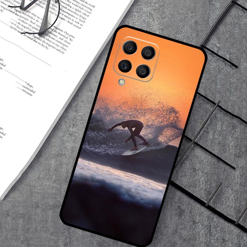 California Surfing Waves Case For Samsung Galaxy M35 M21 M12 M13 M14 M15 M06 M16 M36 M56 M31 M53 M32 M52 M55 M34 M54