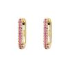 CRMYA Copper Gold Plated Earring Set For Women Color CZ Zircon Piercing Clip Hoop Dangle Earrings For Women Jewelry Wholesale
