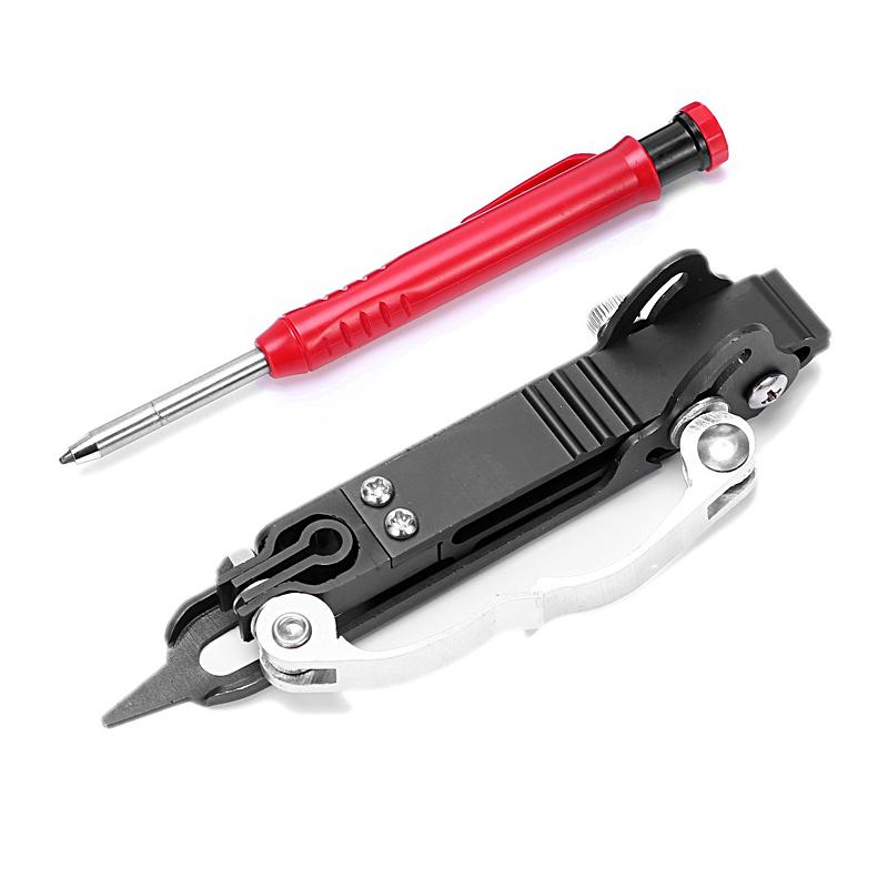 Multi-Function Scribing Tool Construction Pencil DIY Graffiti Line Measurement Tool Woodworking Adjustable Marking Tool