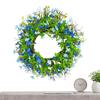 M-Modern-Spring Wreath For Front Door Artificial Spring Front Door Garland Bright Color Wildflower Wreath For Porch Fireplace