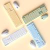 Ultra-Quiet Illuminated Mechanical Feel Wired Keyboard & Wireless Mouse Set for Office & Tablet Use