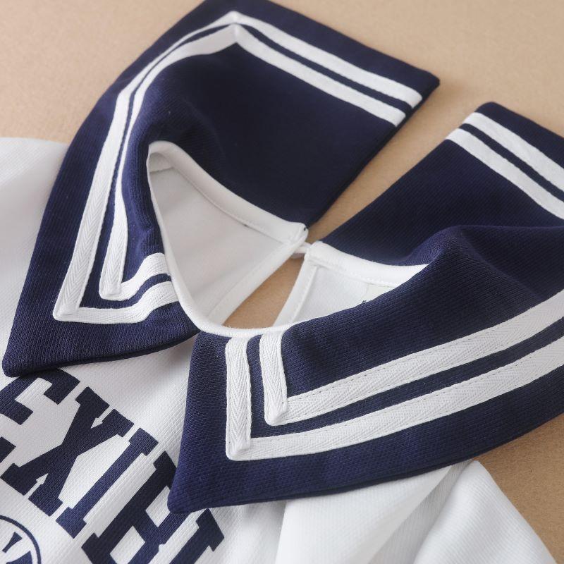 Moda tops para meninas moletom de manga comprida primavera outono meninas turn-down colarinho camisa polo algodão outono crianças camisas roupas