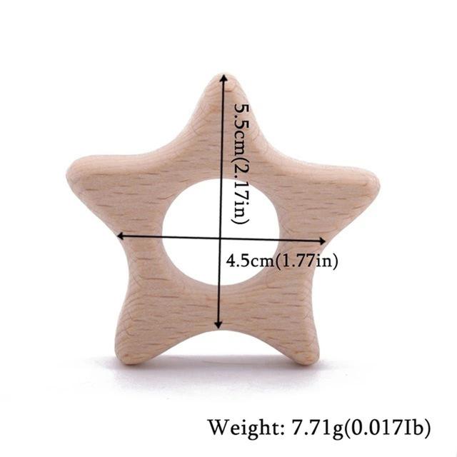 1pc Baby Teether Wooden Animal Pacifier Pendant BPA Free Beech Koala Rodent Baby Gym Accessories Teeth Pendant Children'S Goods