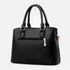 2025 New Stylish Large-capacity Solid Color Handbag PU Waterproof Messenger Bag Plush Pendant Simple Shoulder Bag