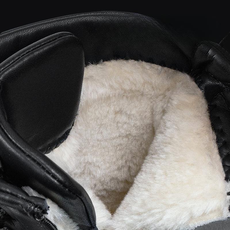 Dames Vintervarme Snøstøvler Med Fôr Utendørs Sklisikre Vanntette Gå Ankelstøvletter for Kvinner Komfortable Fottur Midt-legg Støvler Sko