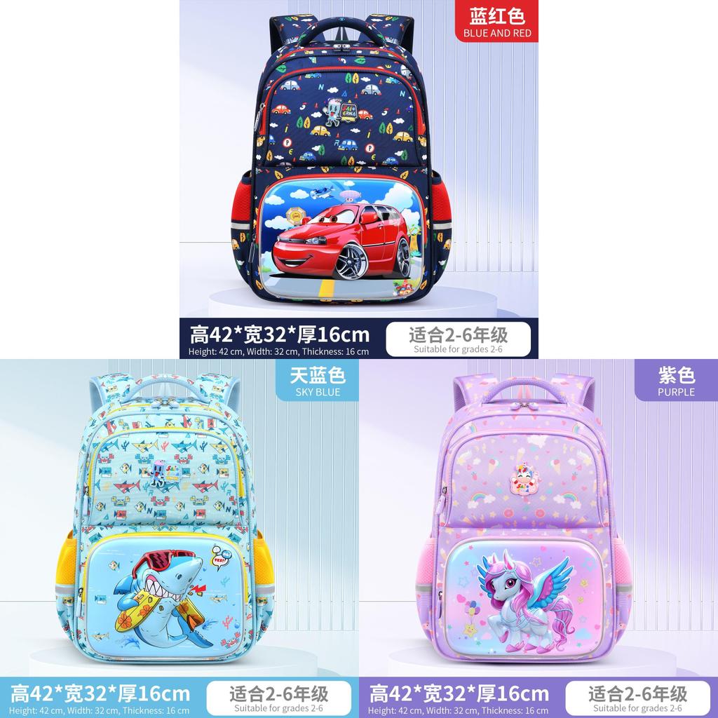 3d Kids Backpack With Breathable Waterproof Oxford Fabric For School Use