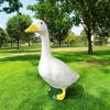 23.2 Inch Large Goose Statue, White Porch Goose Statues, Silly Desk Decor, Outdoor Decorative Figurine for Entryway Accent