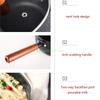 24TE Pan Fryer Pot Household Wooden Handle Snow Pans 2 Sizes To Choose