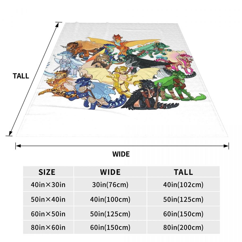 Wing Of Fire All Dragon Blankets Soft Warm Flannel Throw Blanket Bedspread for Bed Living room Picnic Travel Home Couch