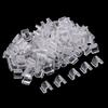 100pcs Space Beads Loose Clear Rubber Pearl Base Square 8x9x12mm