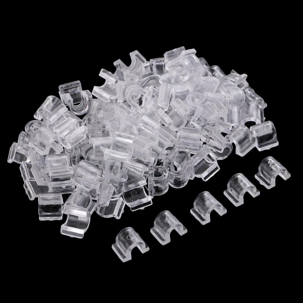 100pcs Space Beads Loose Clear Rubber Pearl Base Square 8x9x12mm