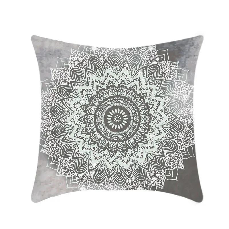 Office Sofa Cushion Cover Mandala Array Printed Luxury Home Decor Cushion Cover