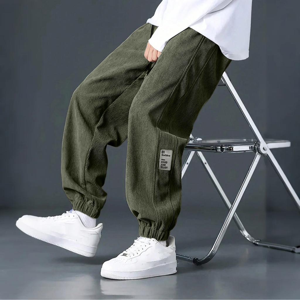 Men's Color Loose-Fitting Sweatpants Men's Casual Fashion Sweatpants
