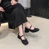 Fashion French Versatile Mary Jane Shoes Women's Spring 2025 New Coarse Heel Match Skirts Small Shoes Japanese Style Single Shoe
