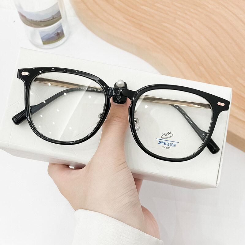 Transparente Brille Damen Myopiebrille Titanlegierung Herren Blaulichtfilter Computerbrille -0,5 -0,75 -1,0 -1,25 -1,5 -6,0