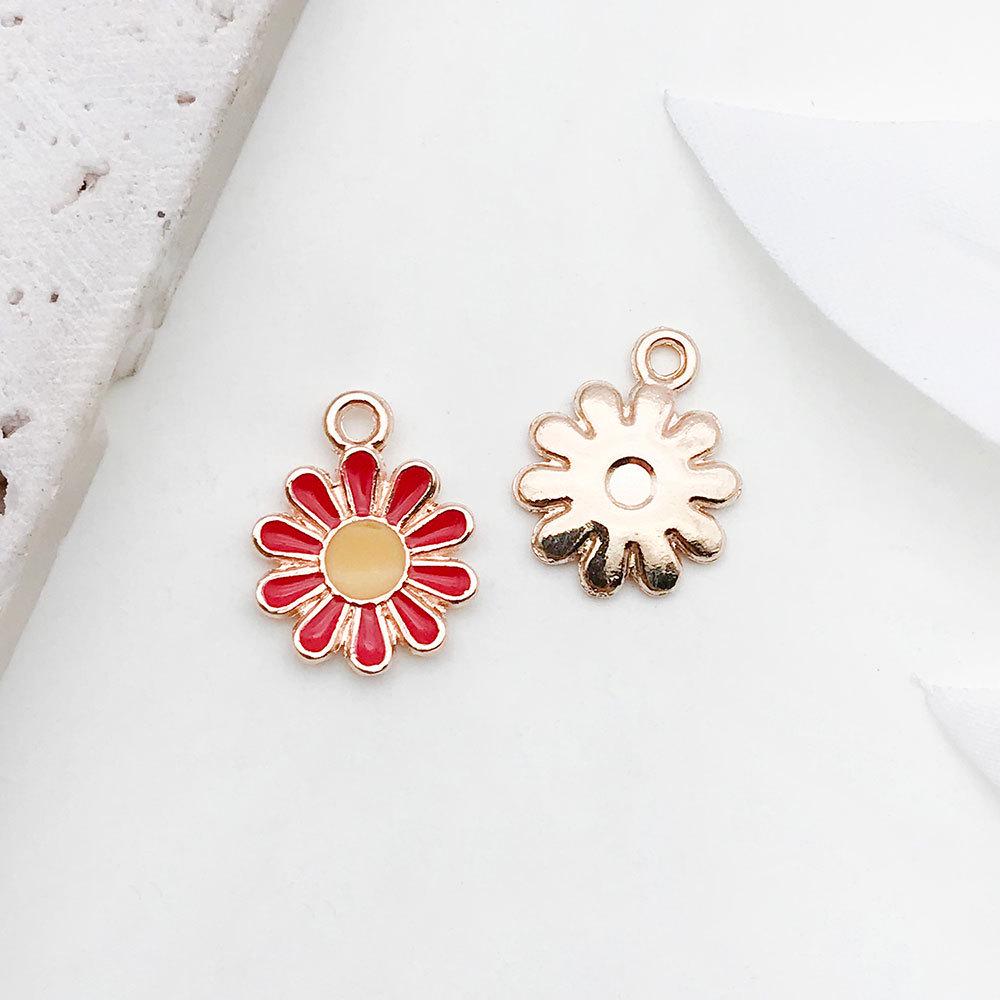 Red Cherry Blossom Oil Drop Keychain & Earrings Set: DIY Jewelry & Hair Accessories