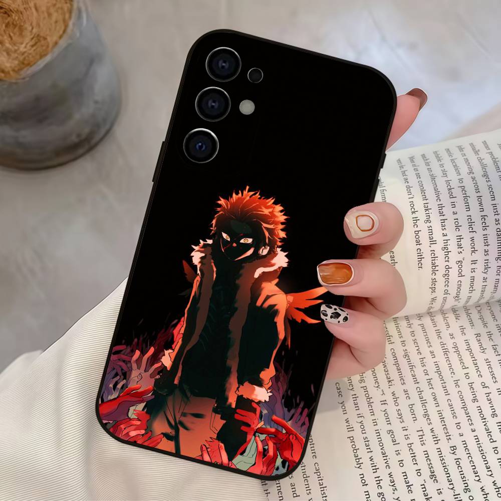 BNHA H-Hawks M-MHA Phone Case For Samsung S25,S24,S21,S22,S23,S30,Ultra,S20,Plus,Fe,Lite,Soft Black Cover