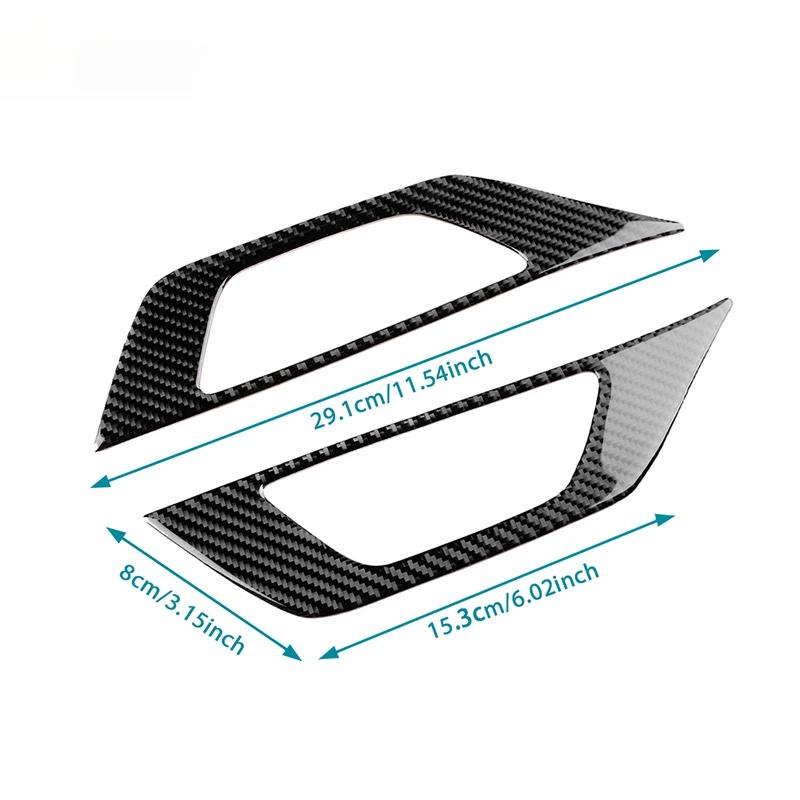 Real Soft Carbon Fiber Sticker For Ford Mustang GT 2024 2025 LHD RHD Car Seat Handle Button Frame Interior Trim Accessories.