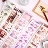 8*300cm 1roll Spring rose theme tape Sticker Decorative Hand Account Diary Album Scrapbooking accessories Masking tape