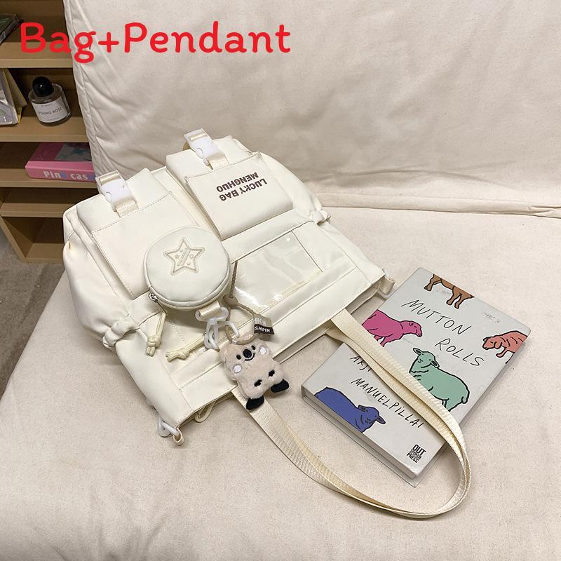 College Style Backpack With Color Block Design And Padded Shoulder Straps For School Use