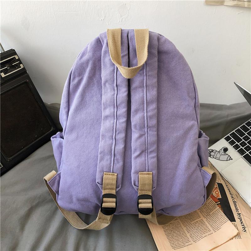 Rucsac retro din pânză pentru femei Rucsac pentru studenți