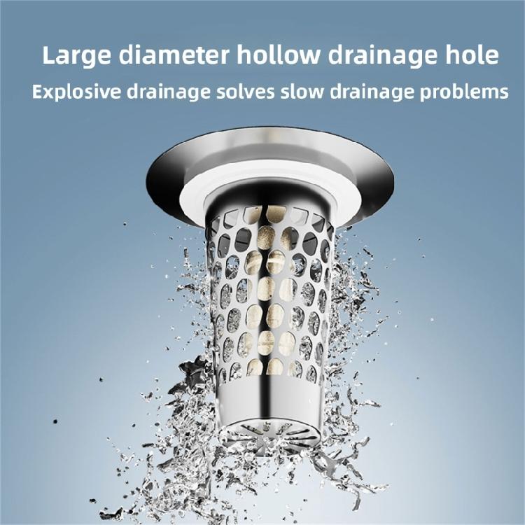 Sink Drain Strainer Basket Metal Drain Plug Push Type Bounce Cores Drain Filter AntiClogging Sink Stoppers Enduring