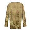 Long Sleeve Blouses For Women Casual V Neck Button Down Shirt Vintage Floral Print Blouse Tops Loose Fit Fall Shirt Top