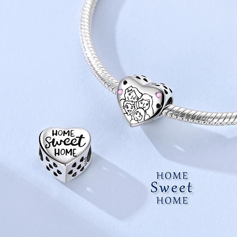 

Authentic Charm Bead Charms copper Warm Family Heartshaped Bead Charms Compatible With Charm Bead Charms Plata Bracelets Ideal For Women Jewellery Ma